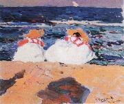 Joaquin Sorolla Y Bastida maria y elena en la playa Sweden oil painting artist